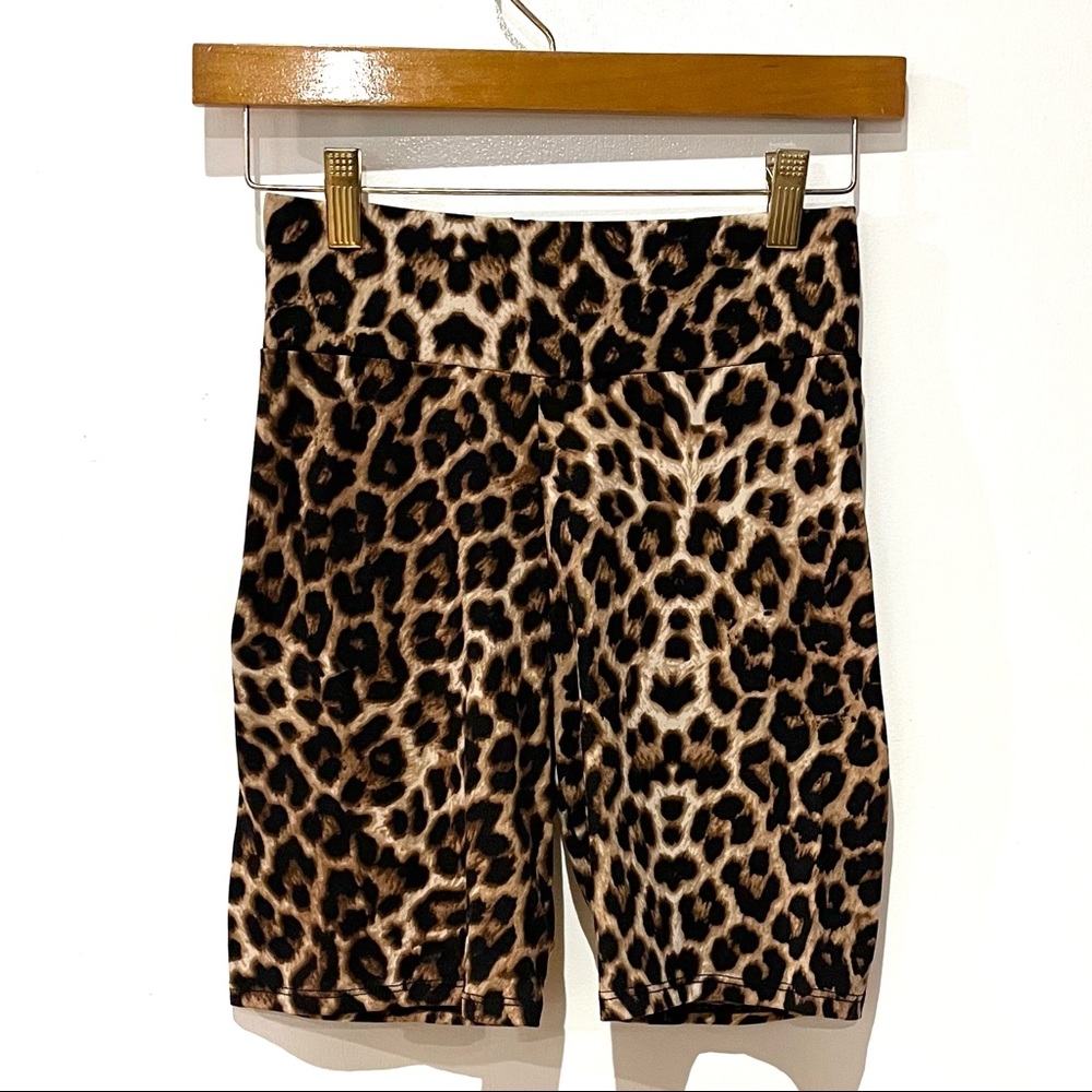 Cheetah print bike shorts